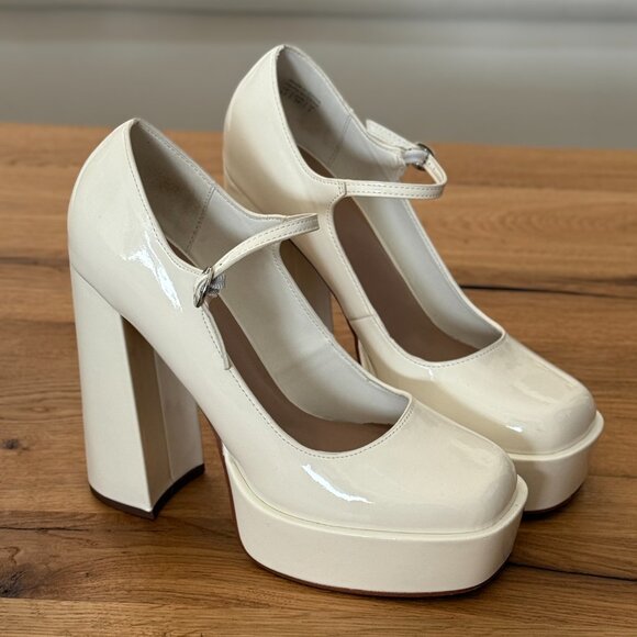 Aldo white coquette y2k platform heels - Picture 9 of 11